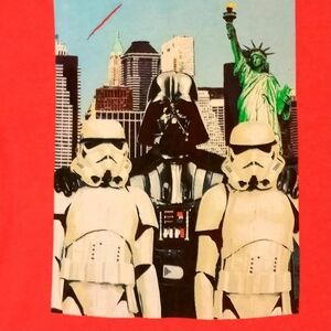 Star Wars #NewYork #BigApple Red Tee #DarthVader Sz.XL